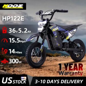 KOOZ HP122E 36V 300W Electric Dirt Bike for Kids, 3 Speed Modes, Electric Motorcycle Up to 15.5 MPH & 14 Miles Long-Range. - AliExpress 201355758